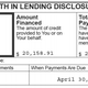 Criscione’s Truth In Lending Disclosures. Photo: PACER